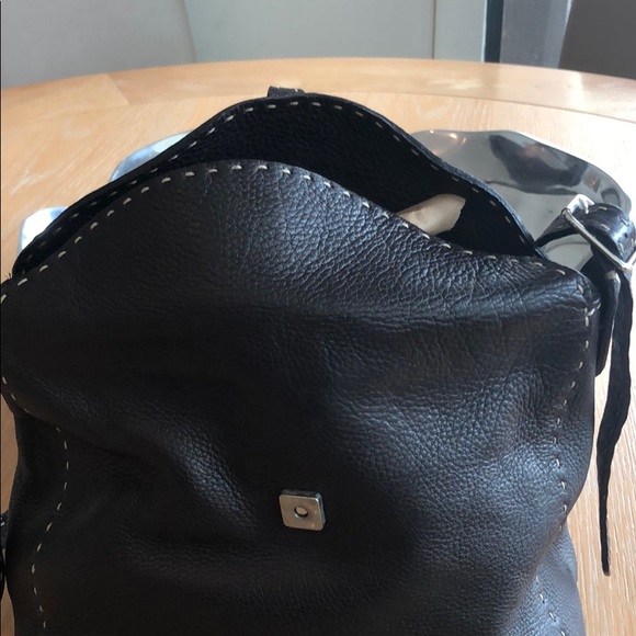 Fendi Selleria Buckle Crossbody Bag-brown leather - Picture 5 of 9